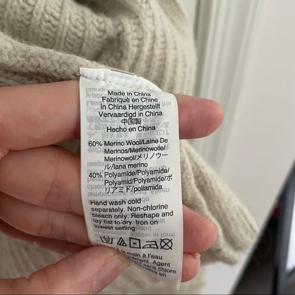 Madewell Boxy Wool Blend Offwhite Open Cardigan - Picture 2 of 5